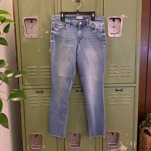 Jessica Simpson relaxed skinny crop light blue jeans, size 4/27
